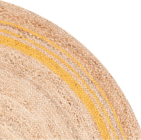 Jute Braided Round -IC-18415 / Yellow