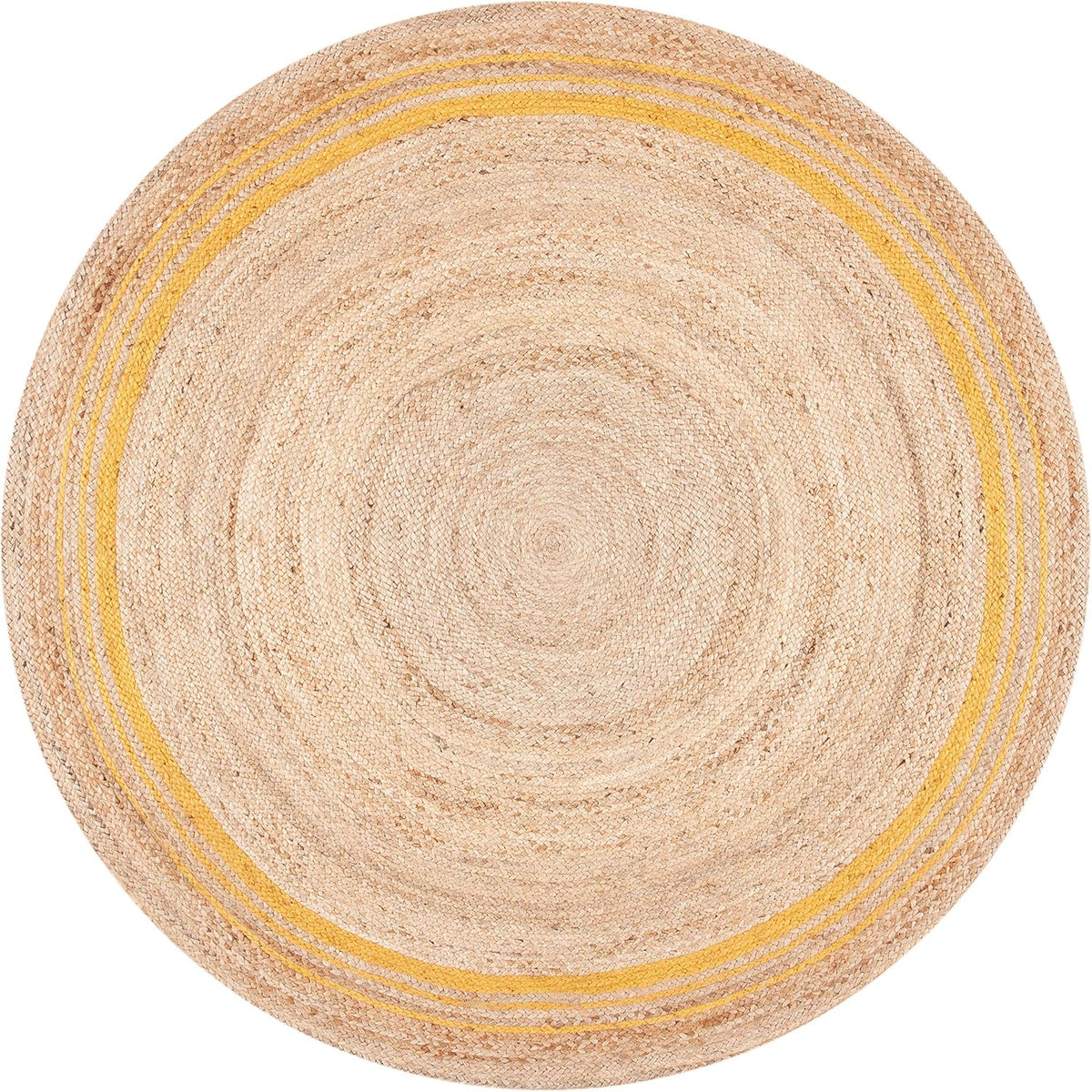 Jute Braided Round -IC-18415 / Yellow