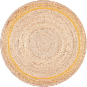 Jute Braided Round -IC-18415 / Yellow