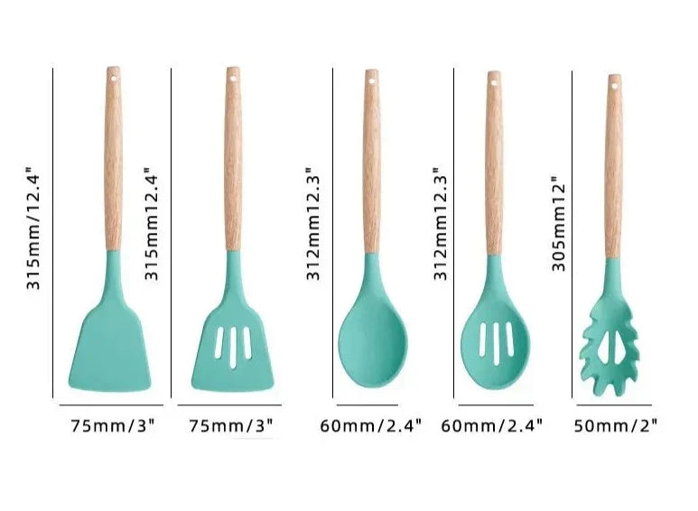 Kit 12 Peças Utensílios De Cozinha em Silicone