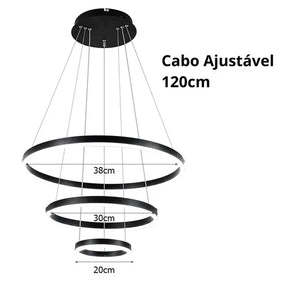 Lustre Pendente Circular Tríade LED