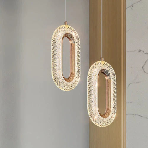 Lustre Pendente Cristallo Oval Luxe