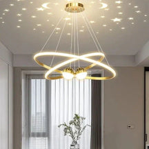 Lustre Pendente Elegance LED Duplo Circular