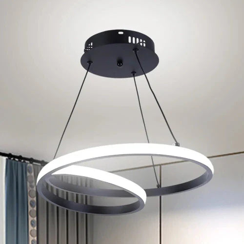 Lustre Pendente Loop Circular em Led