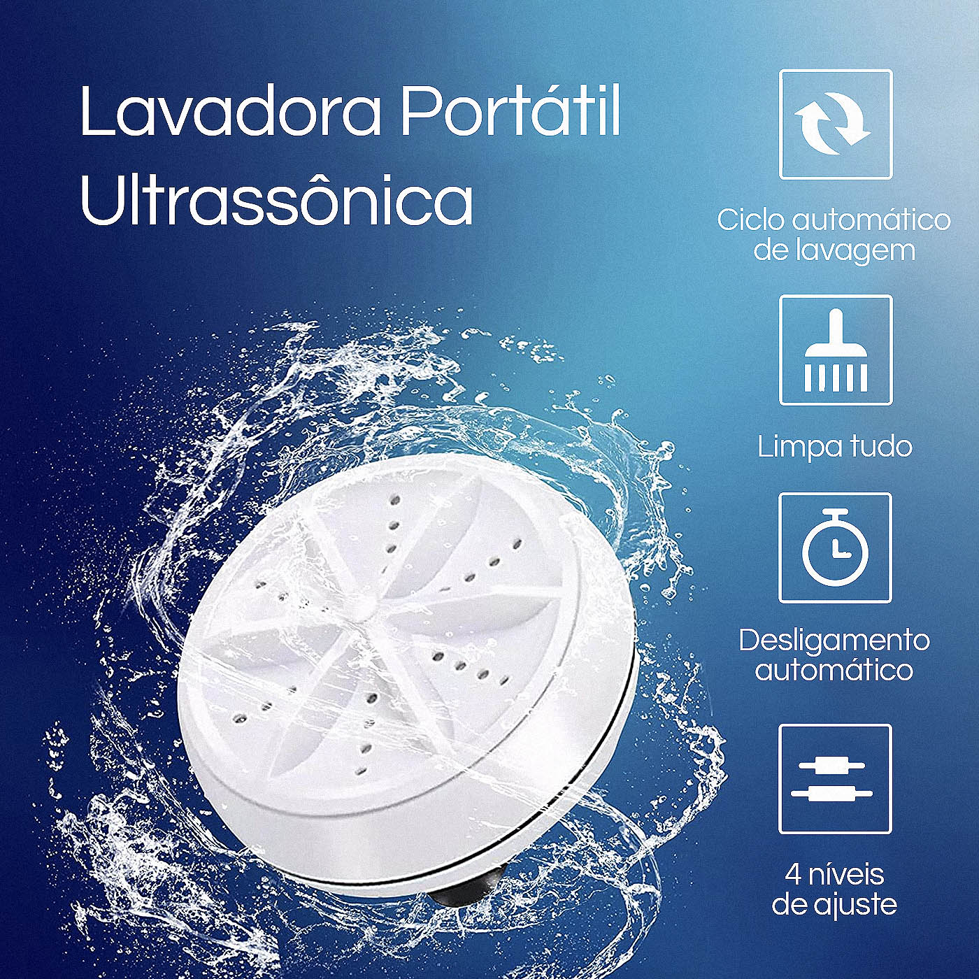 Maquina de Lavar Louças e Roupas Portátil USB - MaxLava®