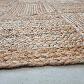 Jute Check Rug -IC-17281 Natural