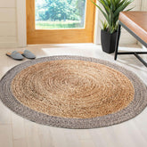 Jute Cotton Braided Round -IC-18367 / Natural