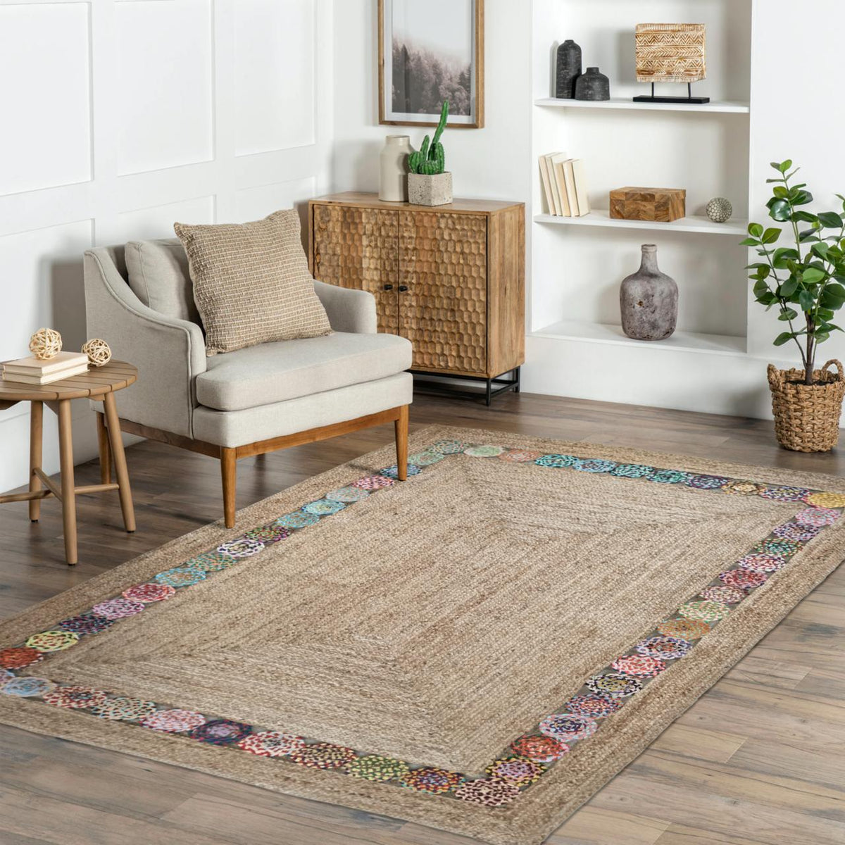 Jute Rug -IC- 17989 Natural /Multi