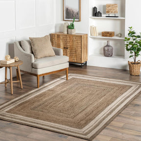 Jute Braided Rug -IC-18407 / White