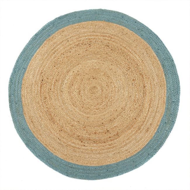 Jute Round Rug - IC-15281 / Blue