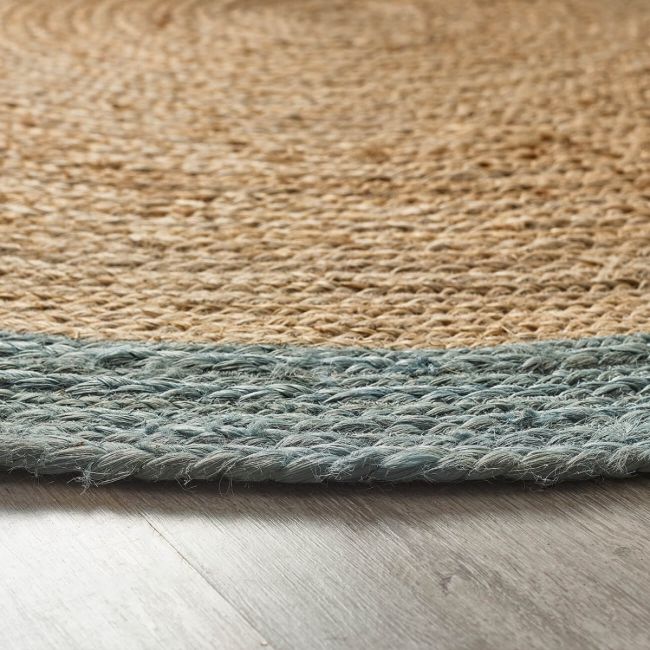 Jute Round Rug - IC-15281 / Blue